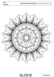 Mandala boyama sayfaları